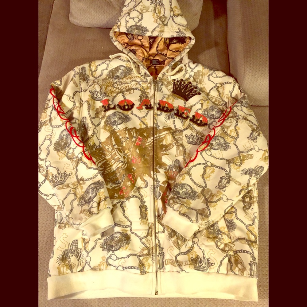 Christian audigier loaded zip hoodie 3xl